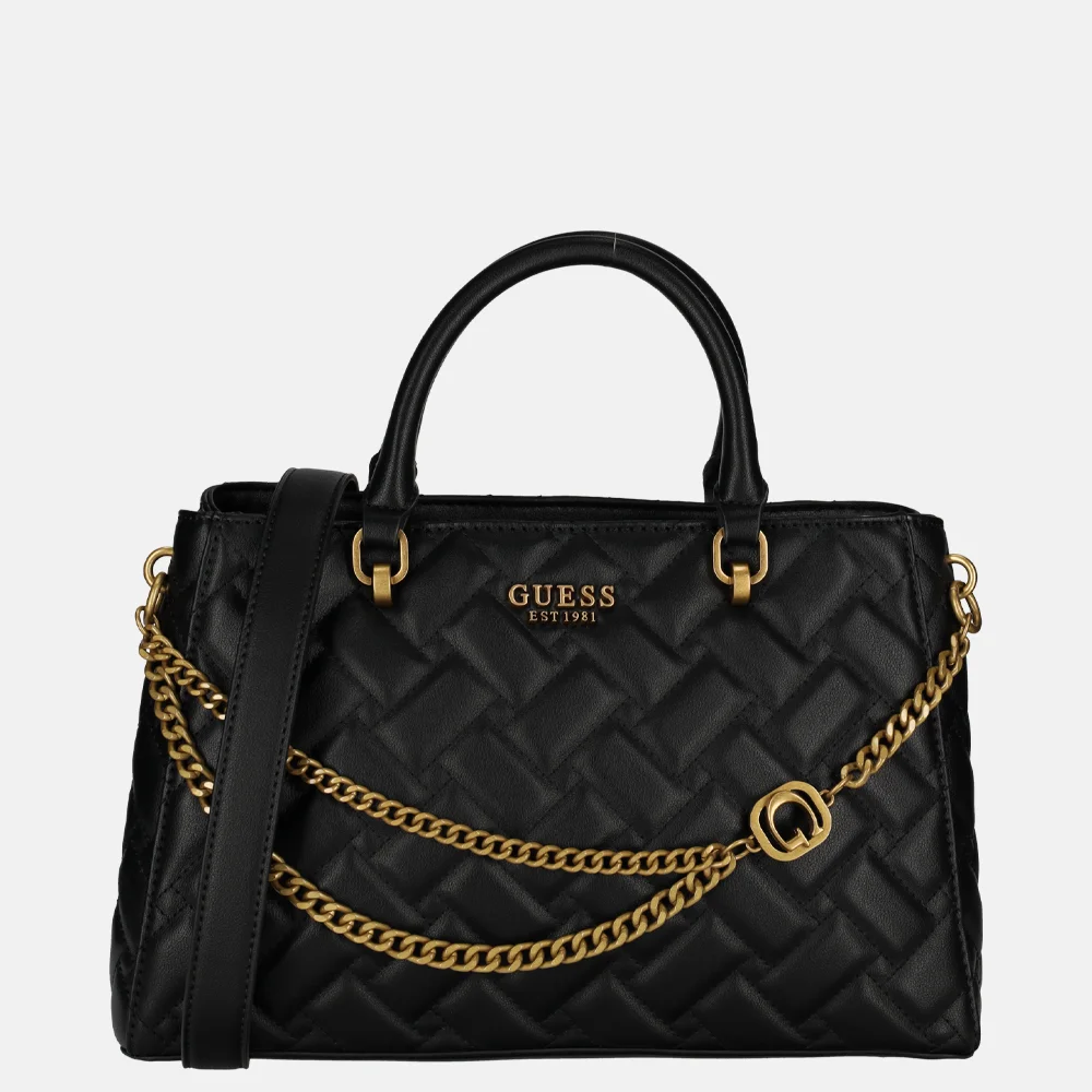 Guess Gracelynn girlfriend handtas satchel black bij Duifhuizen